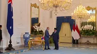 Prabowo Sambut Kunjungan Resmi PM Australia Anthony Albanese di Istana Merdeka