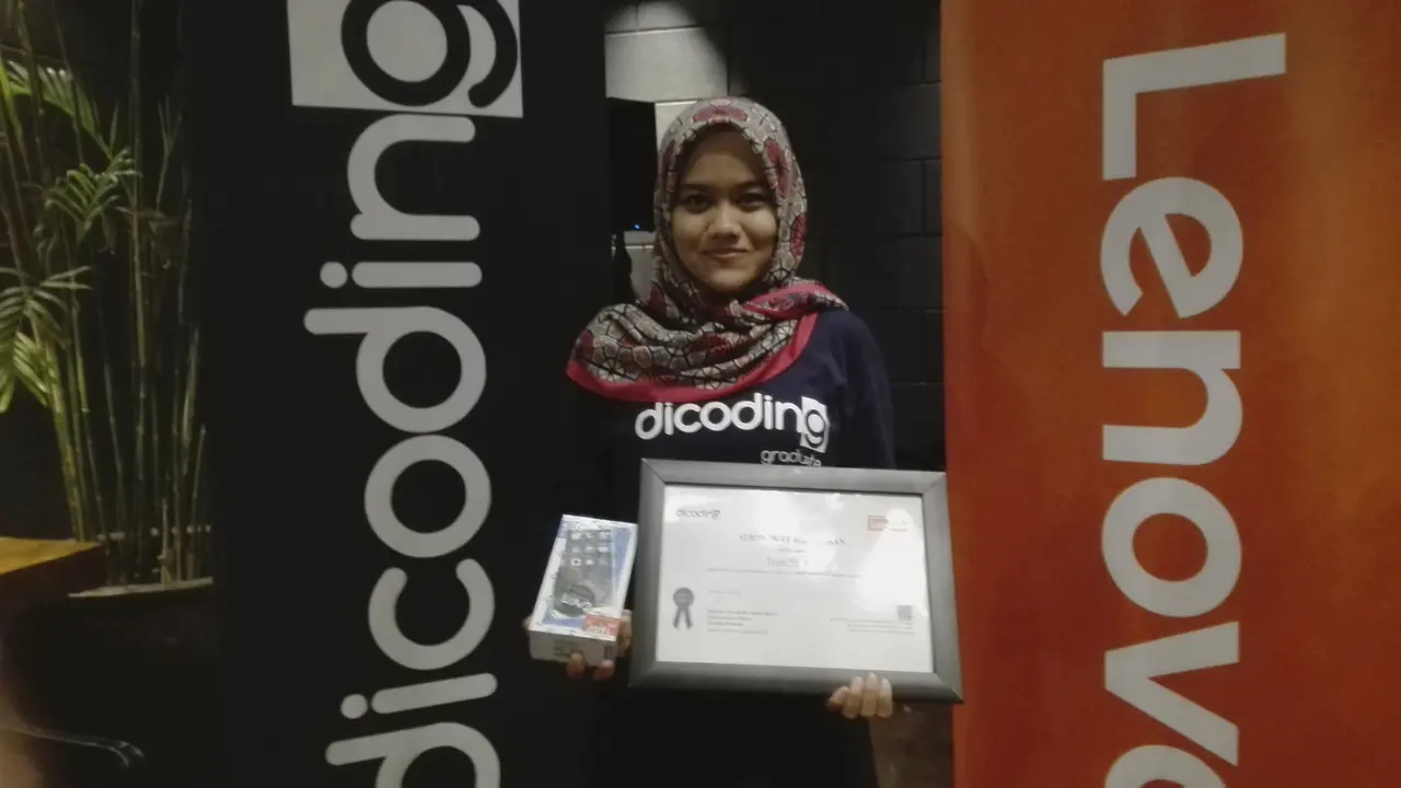 Tesyant, salah seorang peserta terbaik Program Pendidikan Lenovo yang menggandeng Dicoding. Liputan6.com/Mochamad Wahyu Hidayat