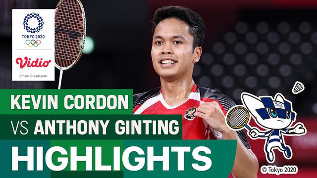 Berita video highlights kemenangan tunggal putra Indonesia, Anthony Sinisuka Ginting yang berhasi meraih medali perunggu Olimpiade Tokyo 2020, Senin (2/8/2021).