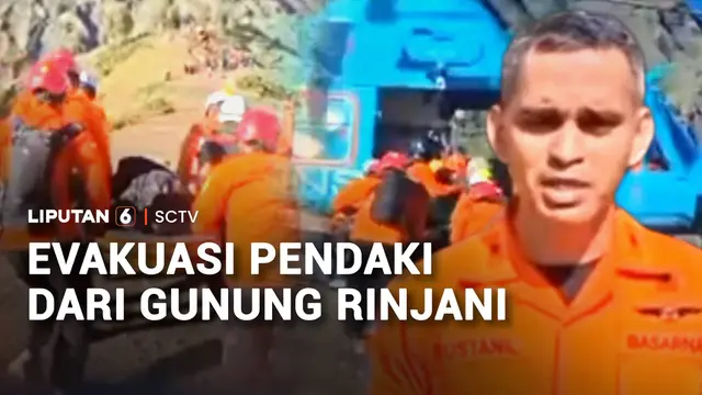 Evakuasi Pendaki dari Gunung Rinjani