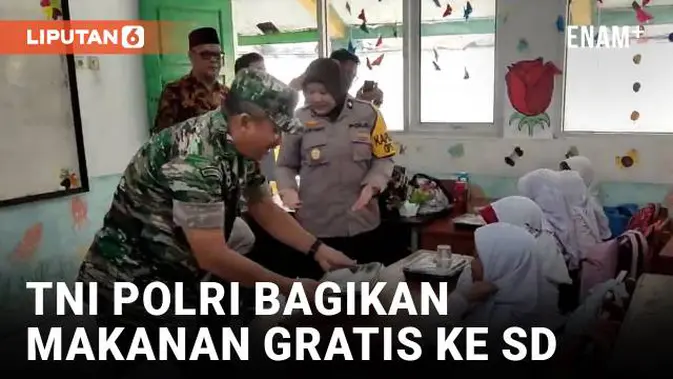 Operasi Gizi: TNI-Polri Turun Tangan Beri Makan Gratis untuk Anak SD