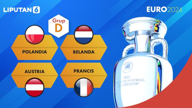 Euro 2024 Grup D : Polandia, Belanda, Austria, Prancis