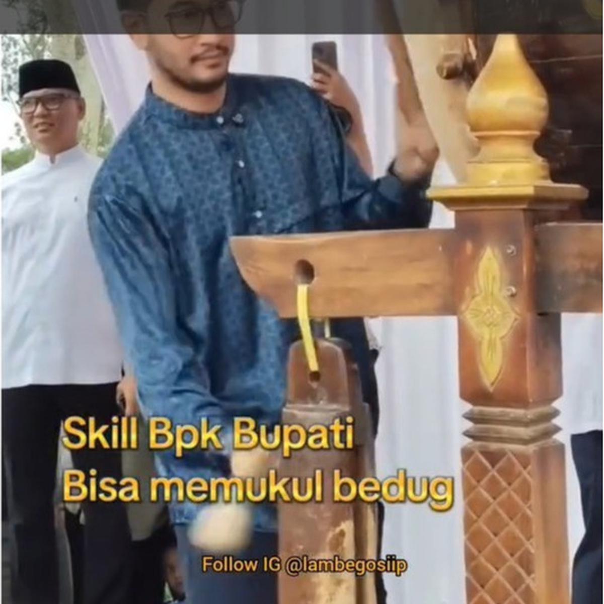 Skill Dewa Bupati Jeje Govinda Ipar Raffi Ahmad Pukul Bedug, Bikin Warga Teriak Histeris
