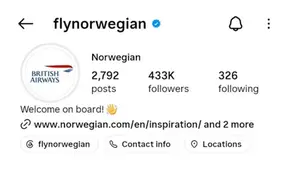 Kalah Taruhan Piala Dunia, Norwegian Air Pakai Logo British Airways