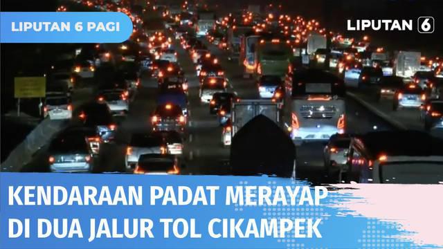 Sistem one way di dua jalur Tol Cikampek membuat kendaraan padat merayap dari arah Tol Cipali serta Tol Purbaleunyi. Kendaraan yang mengarah ke Jawa Tengah dan Jawa Timur dialihkan ke jalur arteri hingga berimbas kemacetan akibat tumpukan kendaraan.