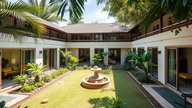 Rumah dengan Taman Tengah