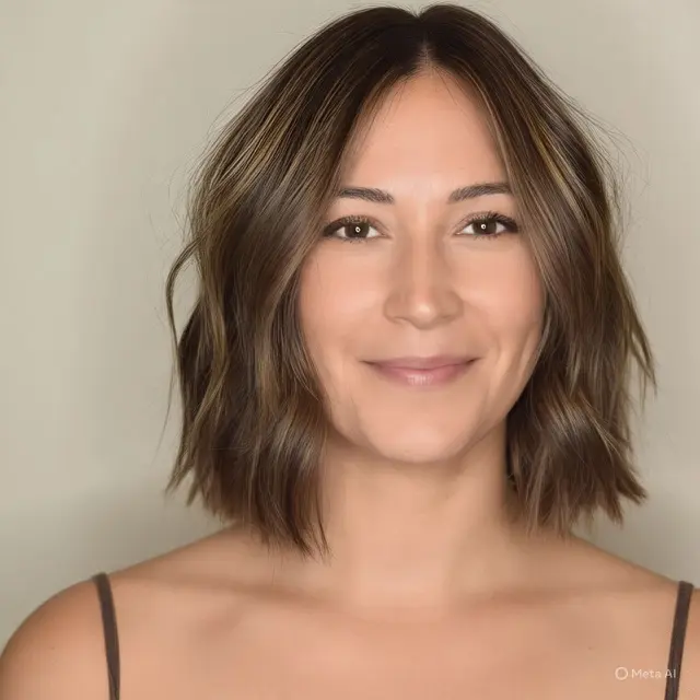 Lob (Long Bob) dengan Asymmetrical Cut