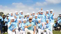 Antusias Ikuti Senam Oke Gas, Emak-emak di Way Panji Solid Dukung Egi-Syaiful di Pilbup Lamsel