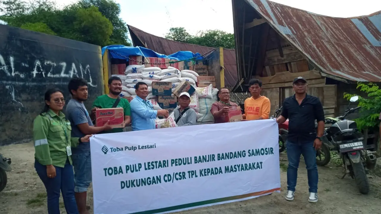 Atas kejadian banjir bandang di empat desa Siparmahan, Dolokraja, Hariarapohan, dan Sampurtoba di Kecamatan Harian, Kabupaten Samosir, Provinsi Sumatera Utara (Sumut), PT Toba Pulp Lestari Tbk menyampaikan rasa keprihatinannya.