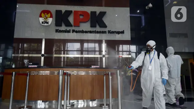 Cegah Virus Corona, Gedung KPK Disemprot Disinfektan