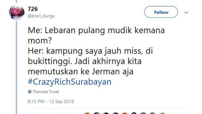 Film Crazy Rich Asian berhasil menyedot banyak perhatian warganet dengan menghadirkan tagar #CrazyRichSurabayan