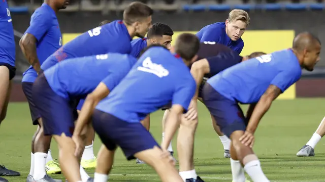 Intip Latihan Barcelona Jelang Hadapi Chelsea di Laga Pramusim