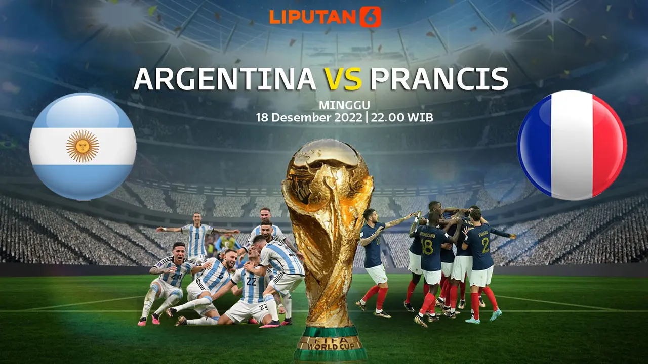 Banner Final Piala Dunia 2022 Argentina vs Prancis