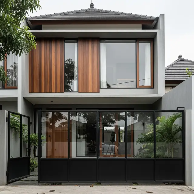 9 Model Pagar Besi Kombinasi Kaca Tempered Privasi Aman dari Luar, Solusi Hunian Modern