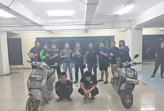 Polres Metro Depok menangkap dua tersangka curanmor di wilayah Depok. (Istimewa)