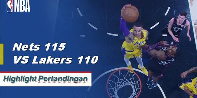 Cuplikan Hasil Pertandingan NBA : Nets 115 VS Lakers 110