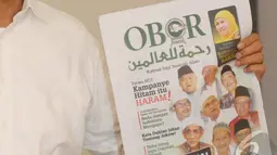Pemenang Konvensi Partai Demokrat itu turut meluncurkan media massa tandingan bernama Tabloid Obor Rahmatan Lil Alamin, Jakarta Selatan, Jumat (27/6/2014) (Liputan6.com/Johan Tallo)