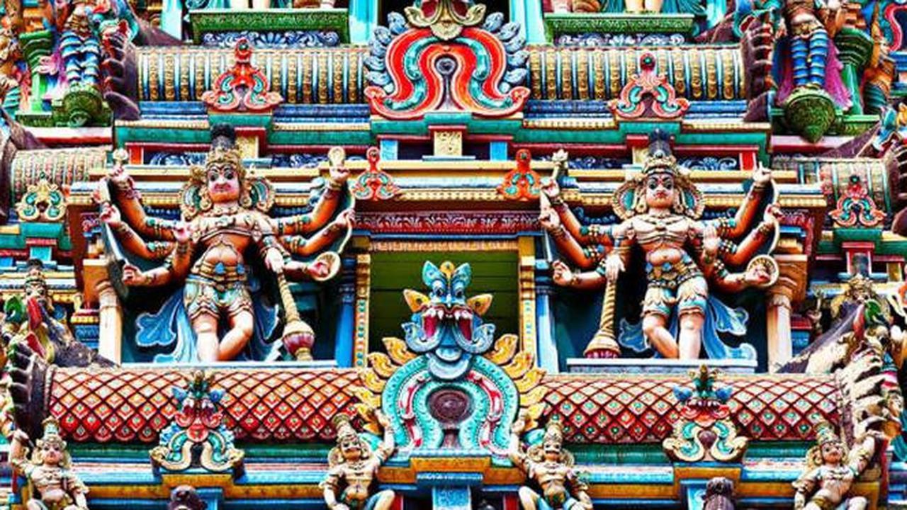 Ilustrasi kuil Hindu di India