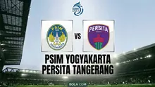 Ilustrasi PSIM Yogyakarta Vs Persita Tangerang. (Bola,com/AI)