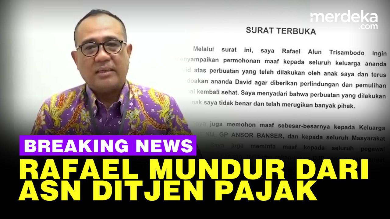 VIDEO: Rafael Ayah Mario Mundur dari PNS Ditjen Pajak Usai Jabatannya Dicopot Menkeu