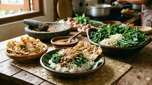 Cara Membuat Bumbu Pecel Madiun (Foto: Gemini AI)
