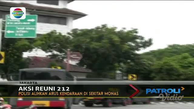 Sejumlah arah lalu lintas di sekitar Monas dialihkan terkait aksi long march 212.