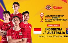Live Streaming Indonesia vs Australia ASEAN U19 Boys Championship 2026 Babak Semifinal di Vidio