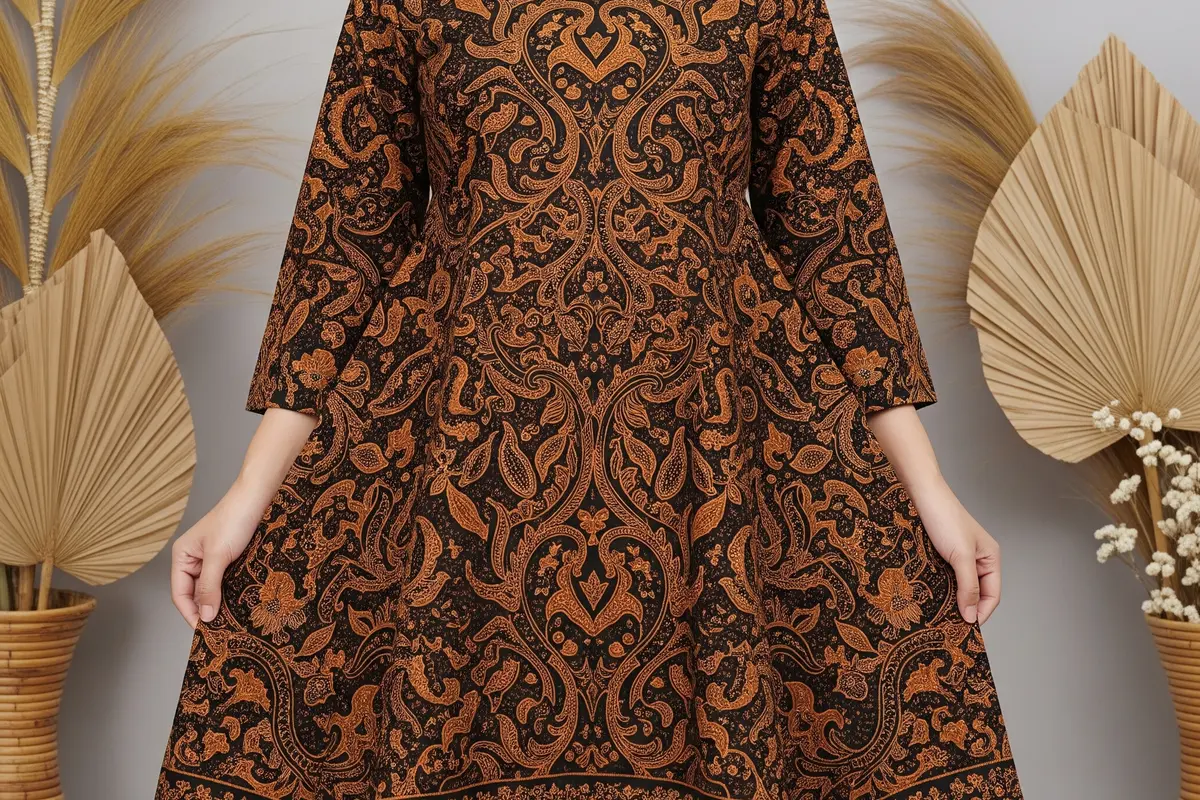 Batik Tunik Panjang untuk Menyamarkan Perut
