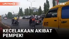 Gegara Pempek, 5 Pengendara Motor Jatuh di Jembatan Ampera