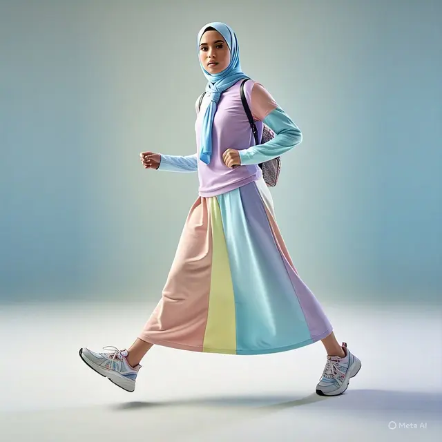 Outfit ke Mall Rok Kulot dan Kaus Lengan Panjang untuk Kesan Sporty