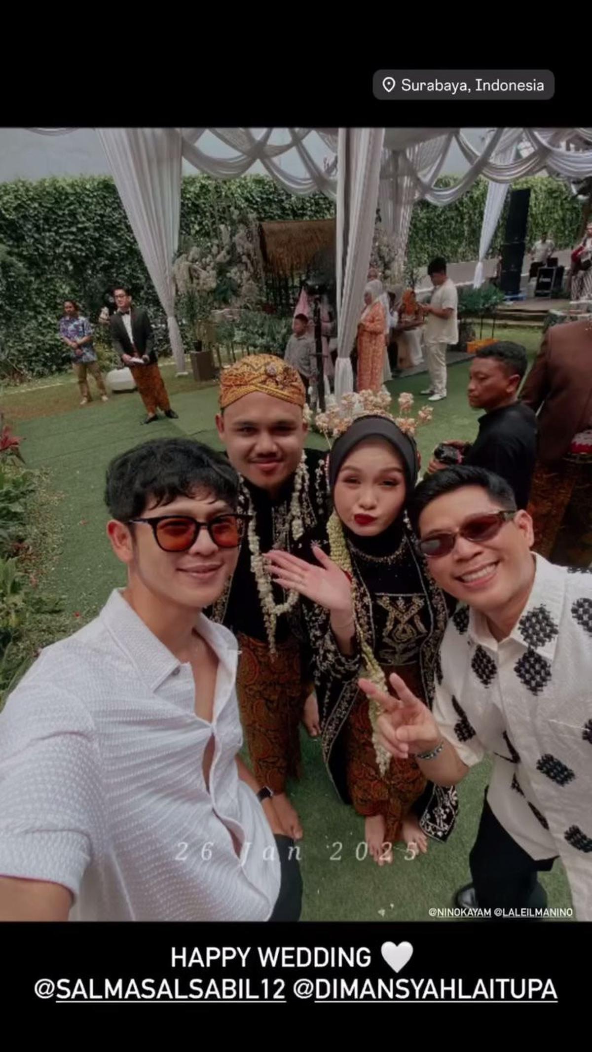 Salma Salsabil Menikah, 7 Potret Nino Kayam Hadir di Acara Resepsi Sebut Bak Restu Semesta