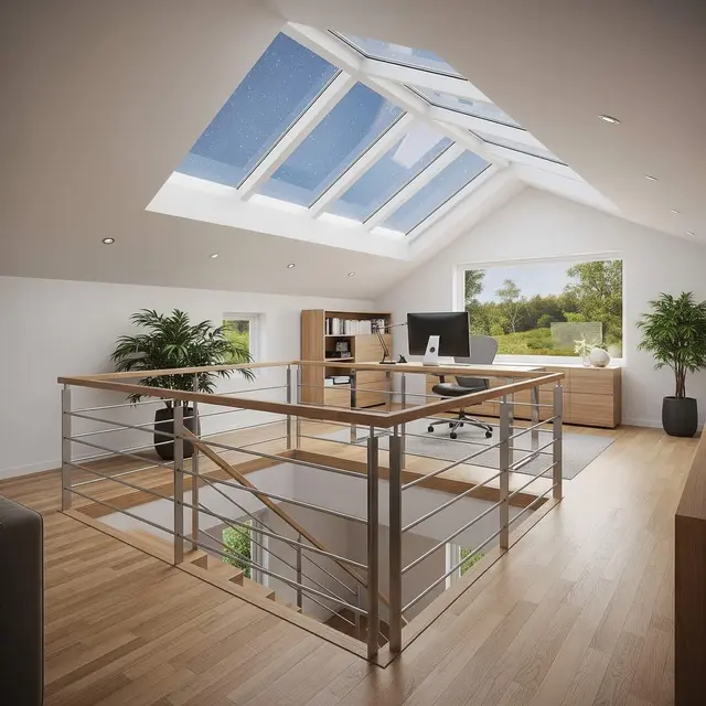 Desain Rumah Mezzanine Modern dengan Workspace Cozy di Atas