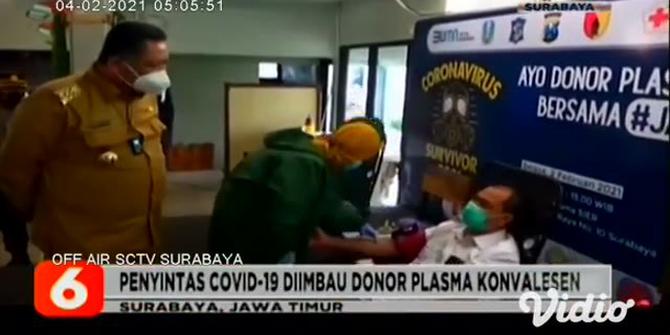 VIDEO: Pemkot Surabaya Gelar Donor Darah Plasma Konvalesen