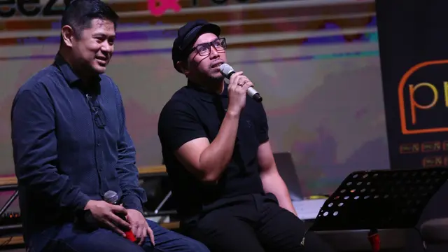 Sammy Simorangkir saat launching album Kisah Abadi di kawasan Senayan, Jakarta Pusat, Jumat (16/12/2022)