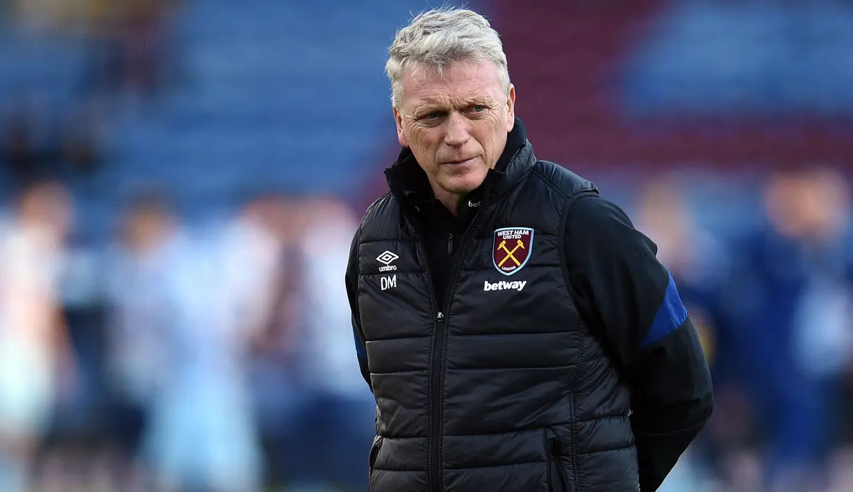 David Moyes telah berperan penting membawa West Ham United ke level yang baru. Dianggap sebagai klub papan tengah, The Hammers berhasil menjadi tim yang ditakuti di Liga Inggris. Terbukti, mereka berhasil menempati urutan keenam klasemen. (AFP/Oli Scarff)