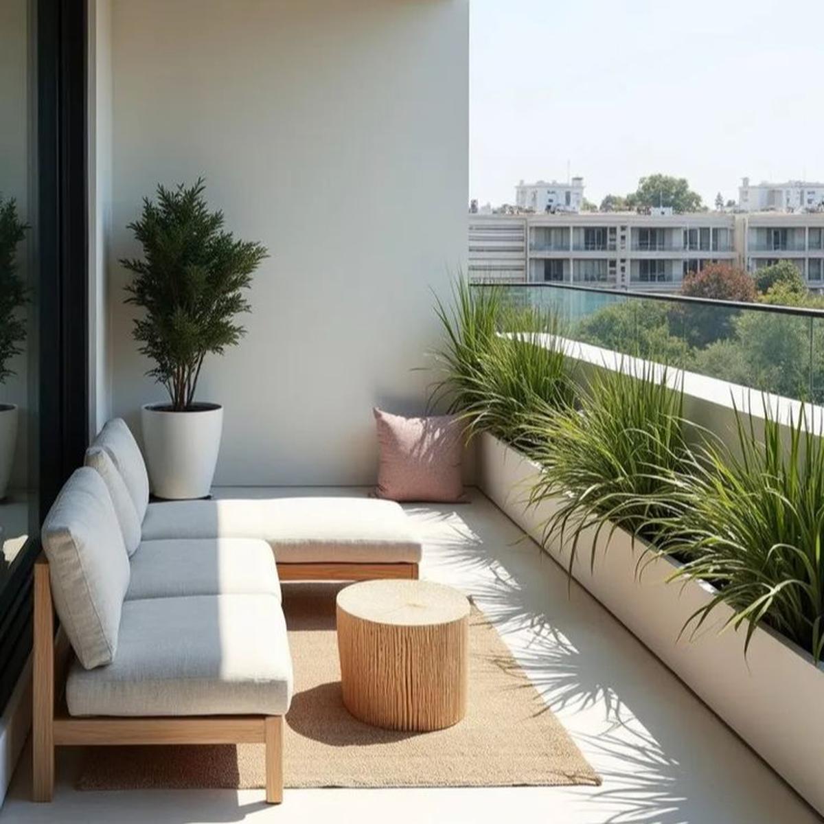 Ilustrasi Balkon Minimalis Simpel yang Nyaman (&copy;Pinterest)