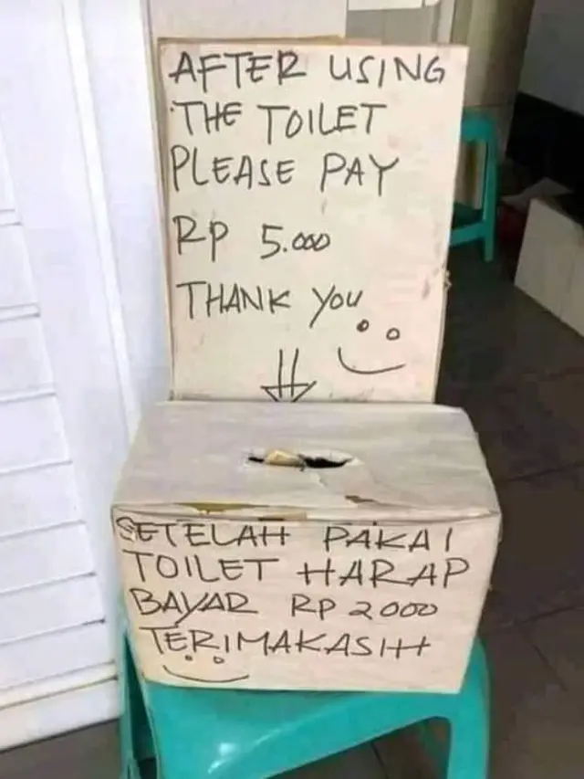 6 Tulisan Pemberitahuan Pakai Bahasa Inggris di Tempat Umum Ini Bikin Senyum