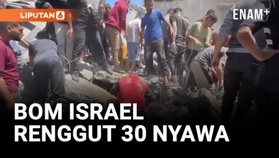 VIDEO: Serangan Udara Israel di Gaza Tewaskan 30 Warga Sipil
