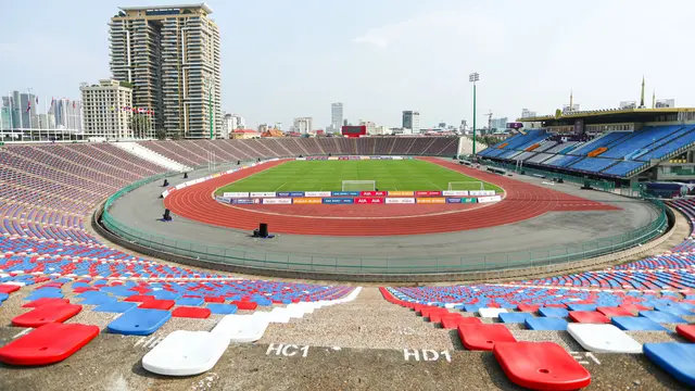 Olympic Stadium, Phnom Penh, Kamboja, yang menjadi venue Grup A SEA Games 2023 sekaligus kandang Timnas Indonesia U-22.