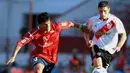 Memulai karier sepak bola bersama Independiente di Divisi Utama Liga Argentina. Ia melakukan debut pada 5 Juli 2003 di usia 15 tahun dan 35 hari mematahkan rekor sebagai pemain termuda yeng telah bertahan 27 tahun yang sebelumnya dipegang oleh Diego Maradona. (AFP/Sebastiao De Souza)