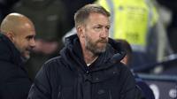 Chelsea di bawah asuhan Graham Potter kembali menelan hasil buruk. The Blues harus tersingkir dari Piala FA 2022/2023 setelah dikalahkan dengan skor telak oleh Manchester City pada laga yang berlangsung di Etihad Stadium, Minggu (8/1/2023) malam WIB. (AP Photo/Dave Thompson)