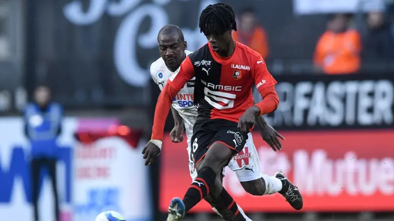 Gelandang Rennes, Eduardo Camavinga.