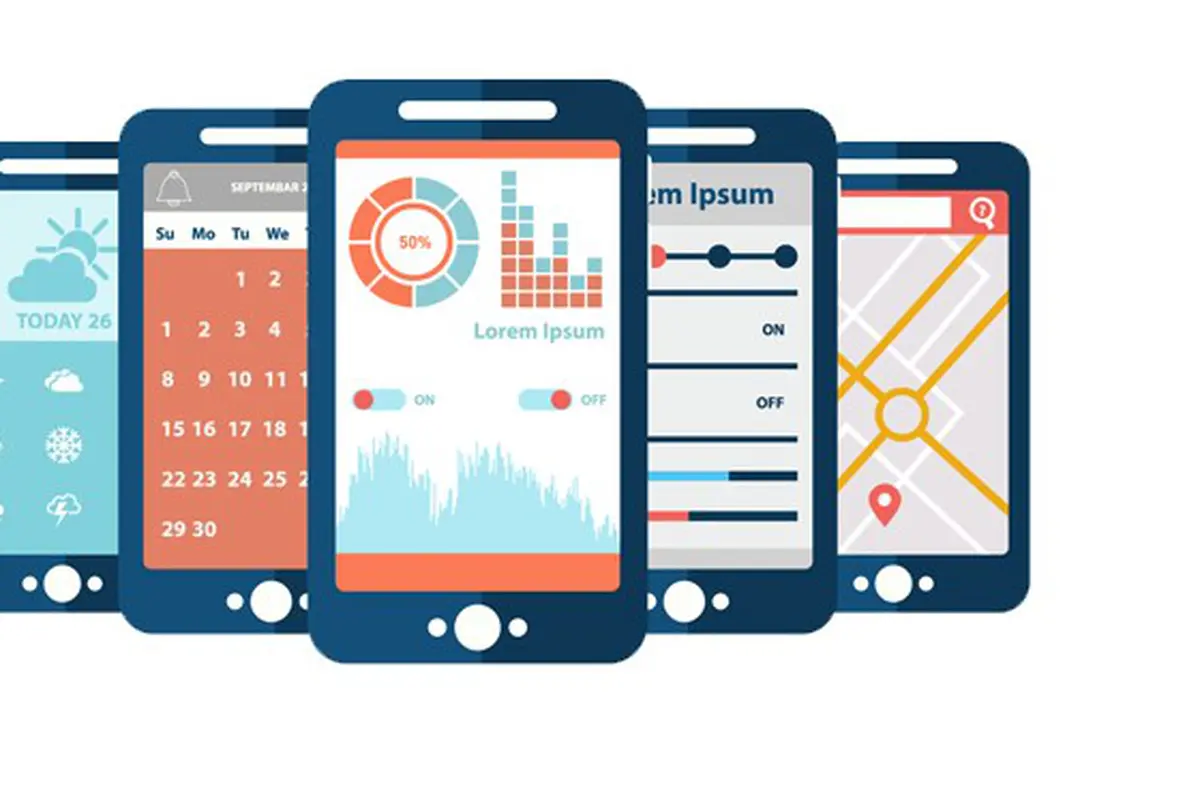 Ilustrasi Aplikasi Mobile, Aplikasi Android, Aplikasi Ponse, Aplikasi Smartphone. Kredit: Freepik/photoroyalty