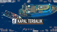 Sebuah kapal yang mengangkut puluhan orang terbalik di perairan Tunisia. Diduga kapal mengangkut imigran yang akan ke Eropa.