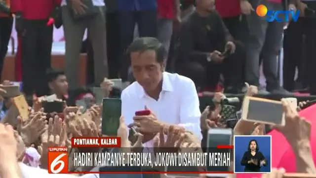 Usai bertatap muka dengan warga di Pontianak, Jokowi akan terbang menuju Kalimantan Selatan menghadiri kampanye akbar.
