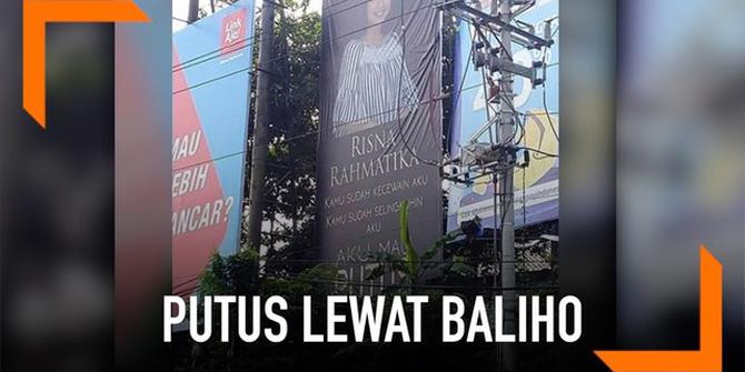 VIDEO: Diselingkuhi Pacar, Pria di Semarang Minta Putus Lewat Baliho
