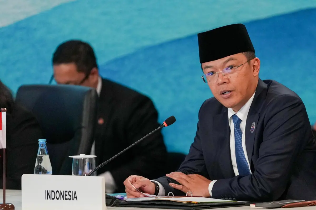 Menteri Luar Negeri Republik Indonesia Sugiono dalam ASEAN-Canada Post Ministerial Conference (PMC) di Manila, Filipina, Rabu (22/7/2206).