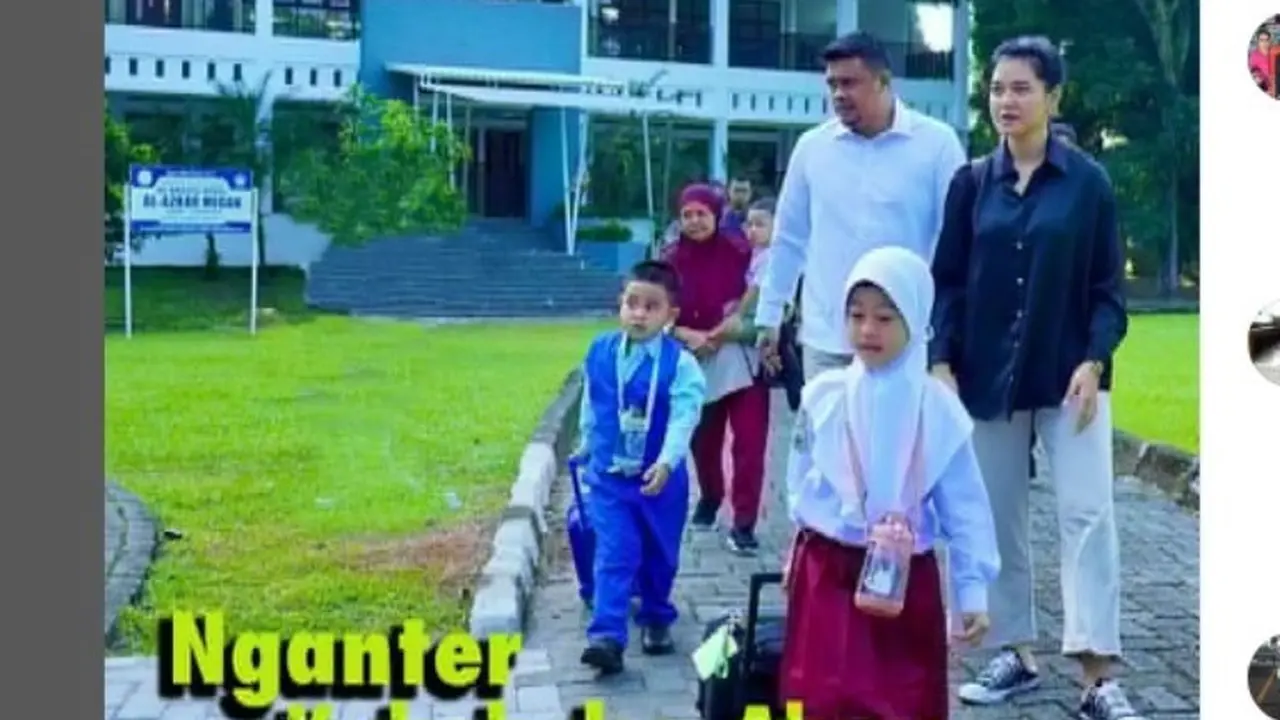 Kahiyang Ayu dan Bobby Nasution Antarkan Anak di Hari Pertama Sekolah,