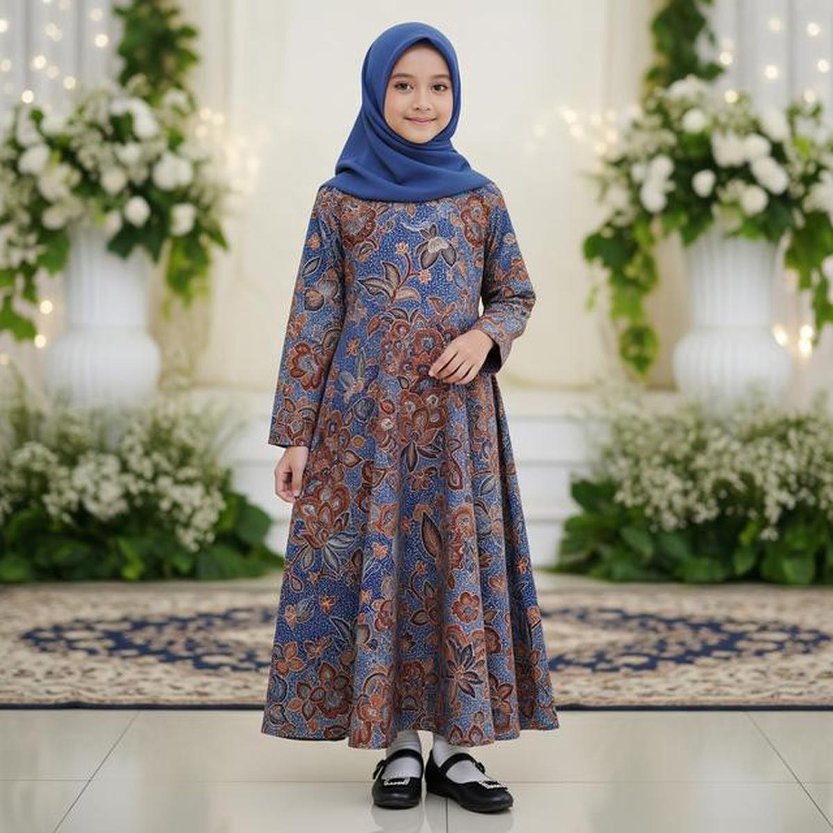 8 Model Gamis Batik Anak Perempuan Lengan Panjang, Nyaman untuk Berbagai Acara