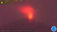 Gunung Ili Lewotolok di Kabupaten Lembata Nusa Tenggara Timur (NTT) kembali erupsi dengan tujuh kali letusan pagi ini, Rabu (6/3/2024). (Liputan6.com/ Dok PVMBG)